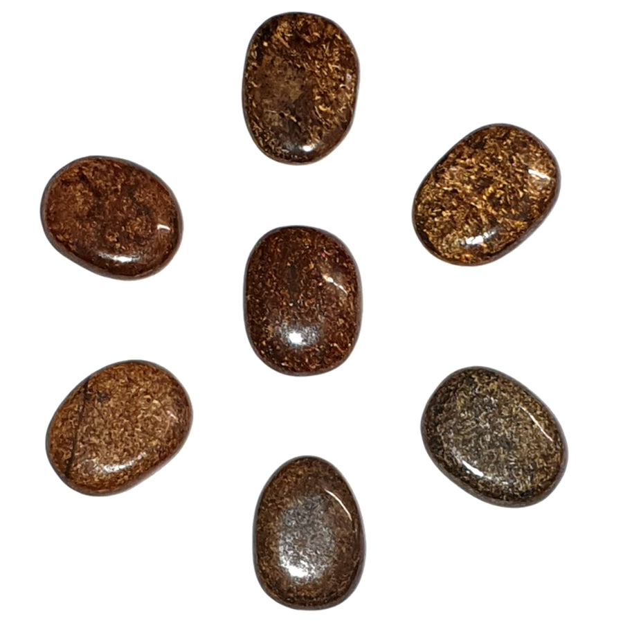 Bronzite Mini Oval, each Mini Oval are approx 20mm.  Bronzite is a Stone of Courtesy, which promotes loving equitability and unprejudiced discernment within. Bronzite provides a stimulus for decisiveness for all those things that you should have resolved.