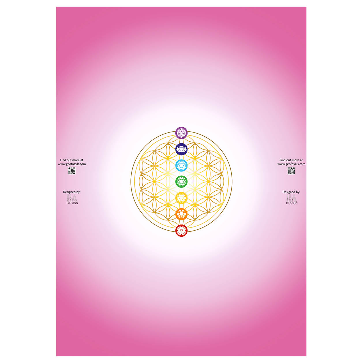 Chakra Flower of Life Wrapping Paper (5Sheets)