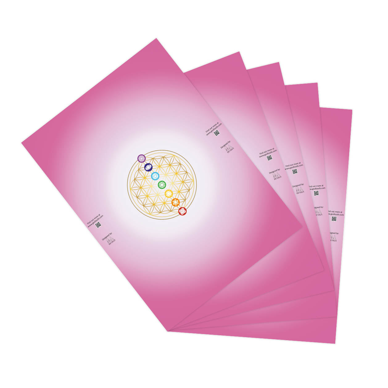 Chakra Flower of Life Wrapping Paper (5Sheets)