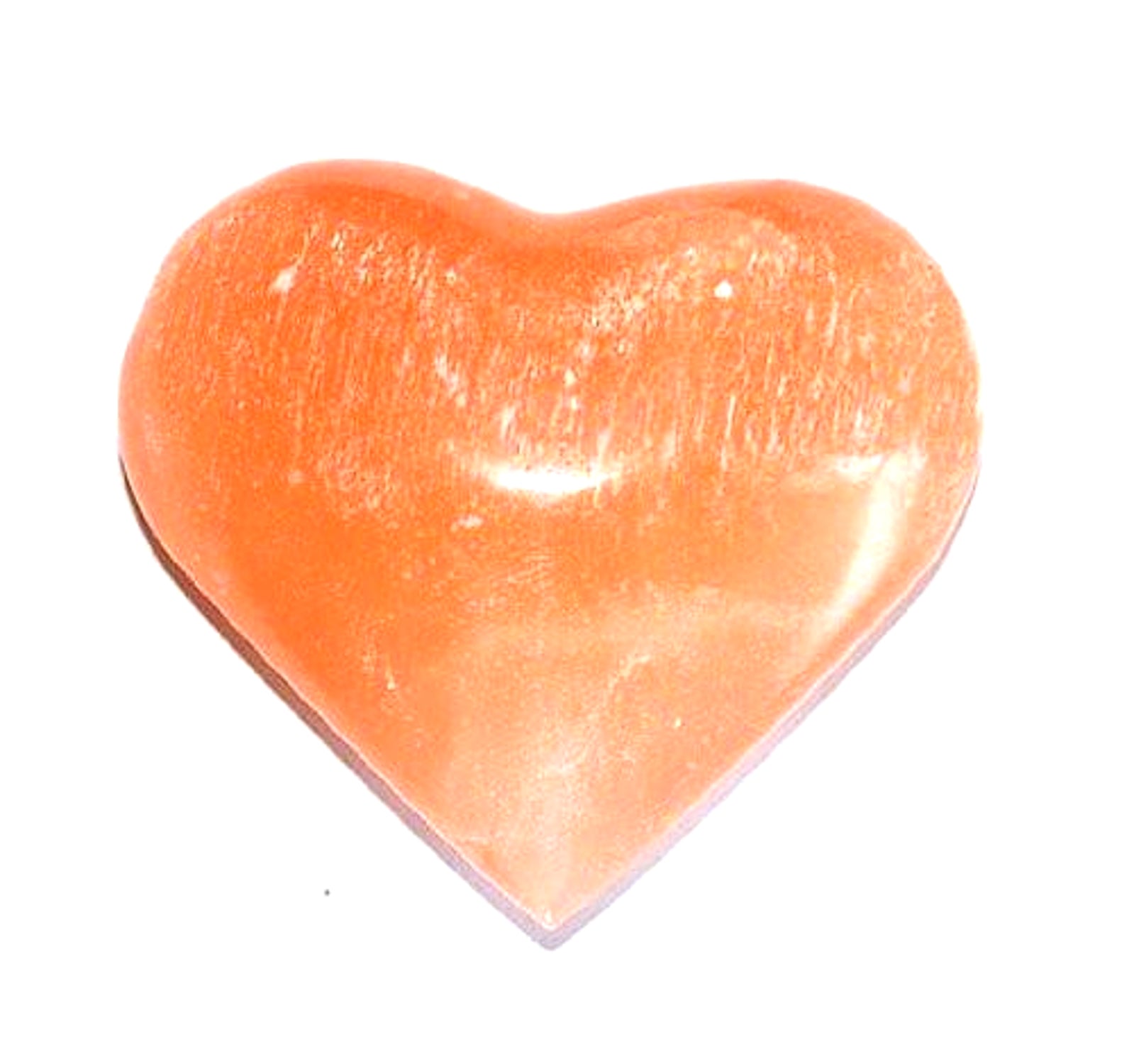 Orange Selenite Heart 50-75mm